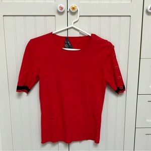 Red and Black Per Se Sweater